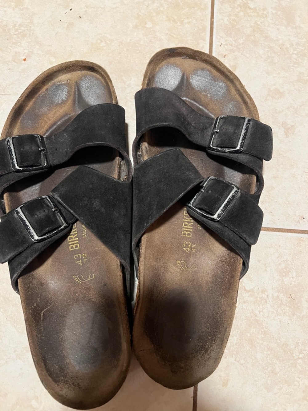 Birkenstock Black Suede Double-Strap Sandals